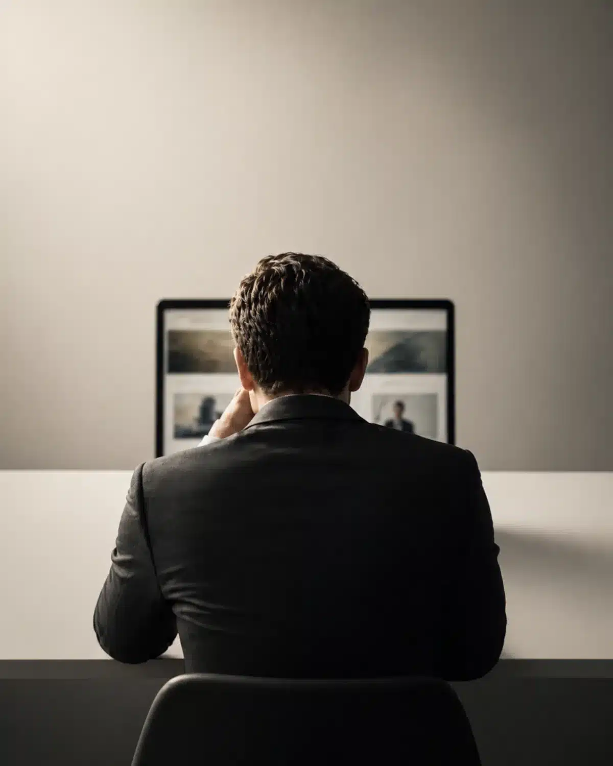 Entrepreneur regardant son site web sans comprendre pourquoi il ne génère pas de résultats