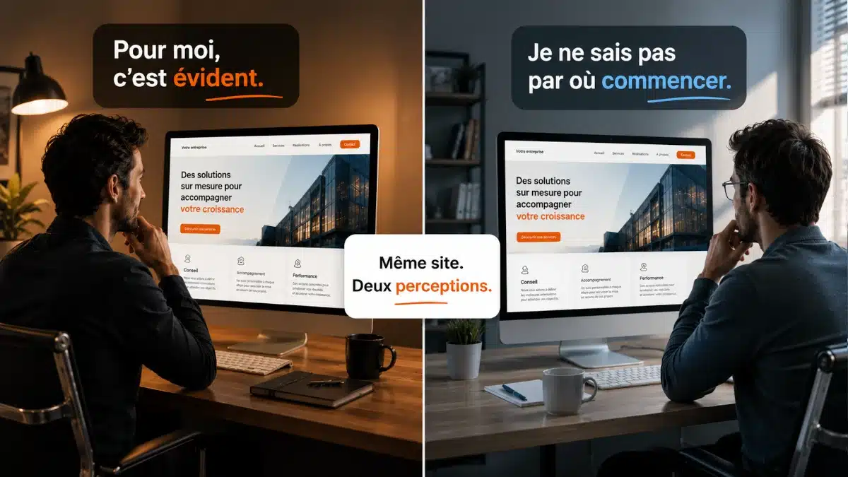 Le même site perçu différemment par son propriétaire et par un visiteur