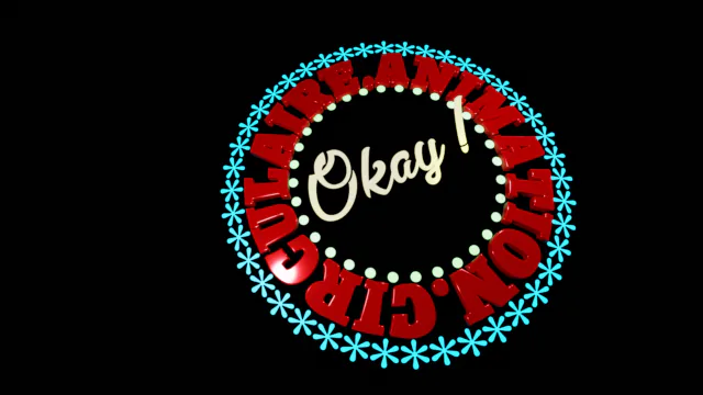Aperçu de l'animation typographique circulaire Okay.