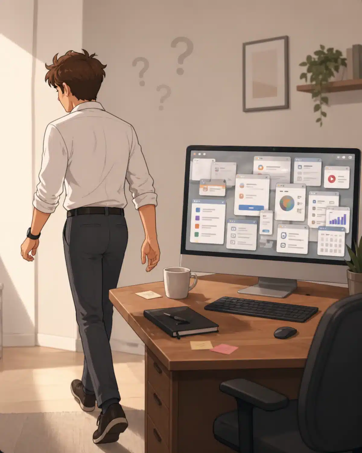 Utilisateur quittant un site web après une expérience confuse et frustrante